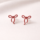 RED STITCH EARRING