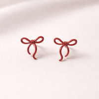 RED STITCH EARRING