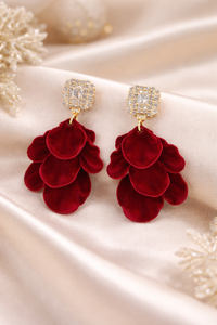 RED FLOWER EARRING