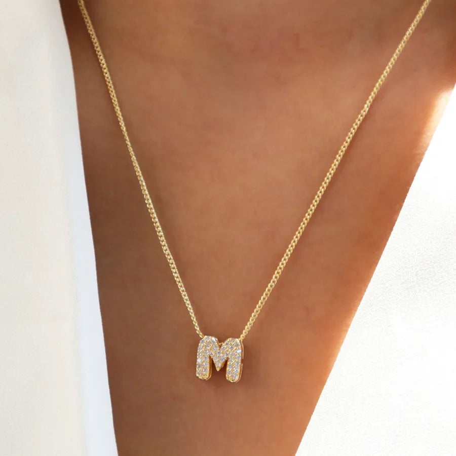 SIGNATURE INITIAL NECKLACE GOLD
