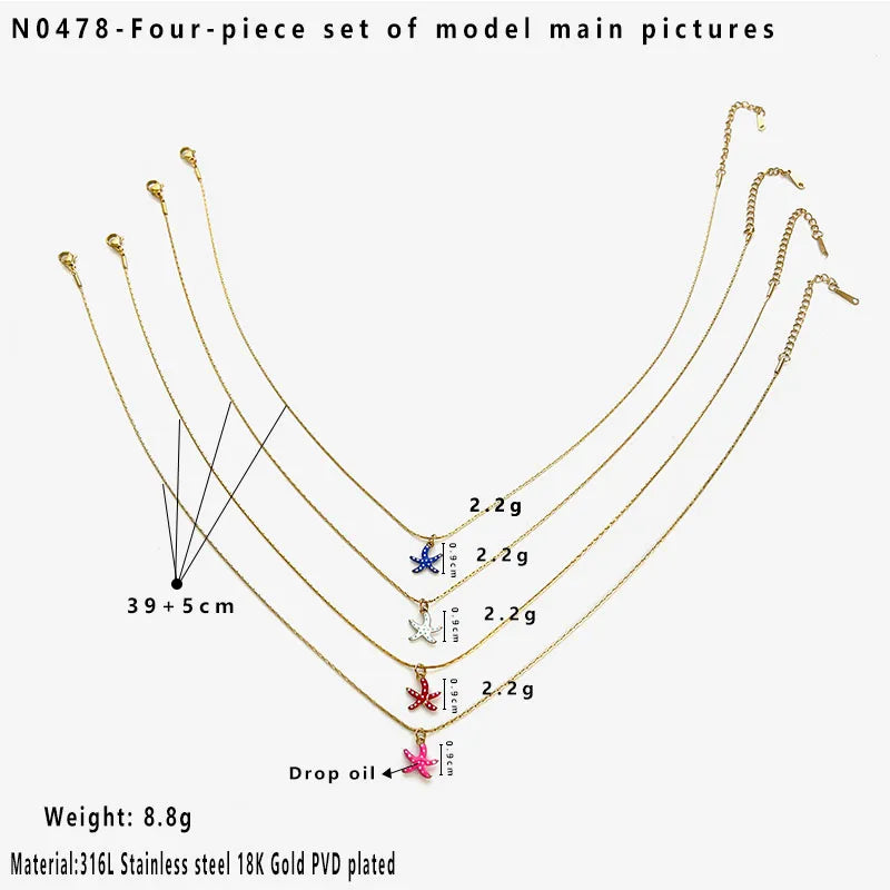 All Color Starfish Four-Piece Set